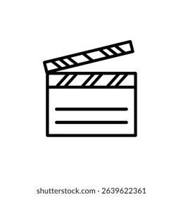 Filmmaking clapperboard icon movie production cinema video