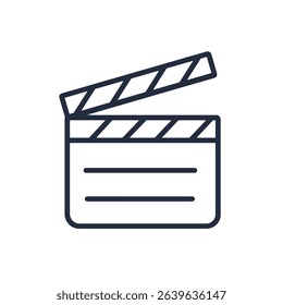 Filmmaking clapperboard icon movie production cinema video