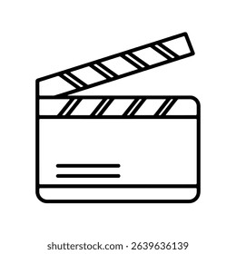 Filmmaking clapperboard movie production icon symbol