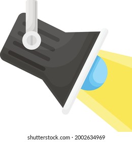 filmmaking and production Spotlight Concept Vector Color Icon Design, Video blogger Symbol, photographer or videography equipment Sign, Filmography and Cinematography Stock illustration