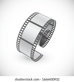 film-roll film strip concept 3d icon