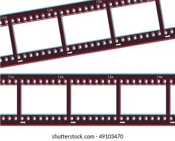 Filmstrip with 3d effect
