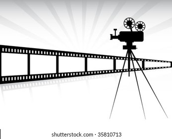 filmstrip and camera