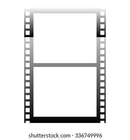 Filmstrip, film tape on white