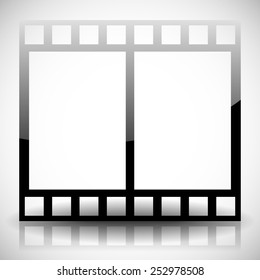 Filmstrip, frame element for photography, photo concepts (W/ shadow, reflection and highlight)