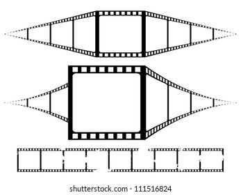 Filmstrip frames set