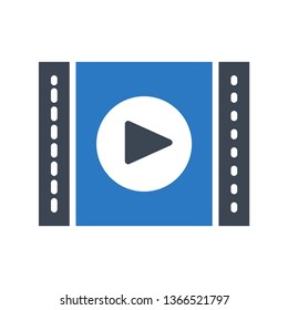 filmstrip glyph double color