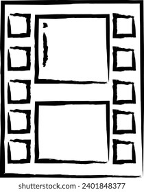 filmstrip hand drawn vector illustration