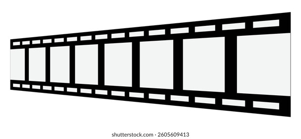 filmstrip icon, camera and cinema strip border design icon.