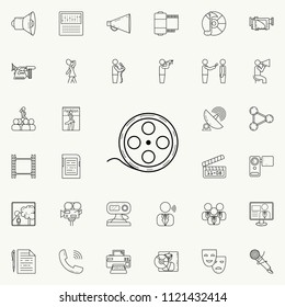 filmstrip icon. Detailed set of Media icons. Premium quality graphic design sign. One of the collection icons for websites, web design, mobile app on colored background
