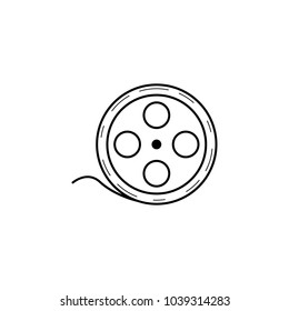 filmstrip icon. Media signs for mobile concept and web apps. Thin line  icon for website design and development, app development. Premium icon on white background