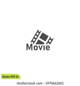 filmstrip icon movie symbol vector illustration simple design element