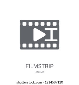 filmstrip icon. Trendy filmstrip logo concept on white background from Cinema collection. Suitable for use on web apps, mobile apps and print media.