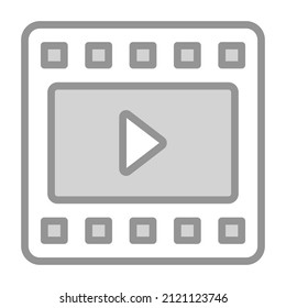 filmstrip Icon. User interface Vector Illustration, As a Simple Vector Sign and Trendy Symbol in Line Art Style, for Design and Websites, or Mobile Apps,