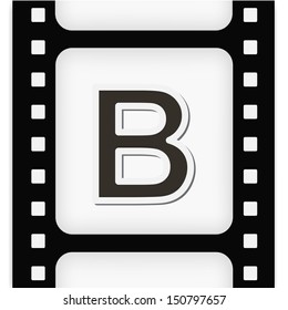 Filmstrip  the letter B