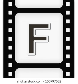 Filmstrip  the letter F