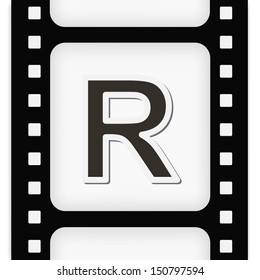 Filmstrip  the letter R