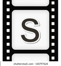 Filmstrip  the letter S