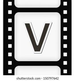 Filmstrip  the letter V
