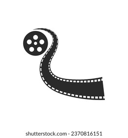 filmstrip logo icon illustration flat design 