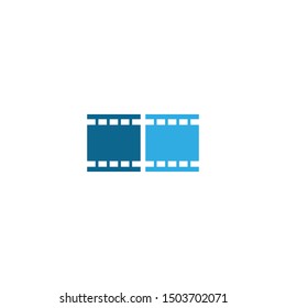 filmstrip Logo Template vector flat design