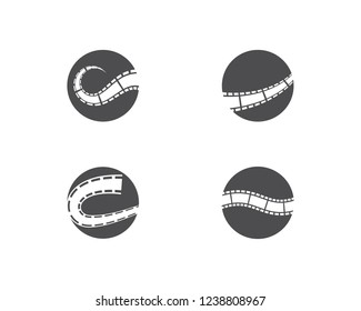 filmstrip Logo Template vector illustration design