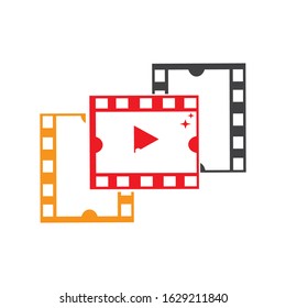 filmstrip Logo Template vector illustration design