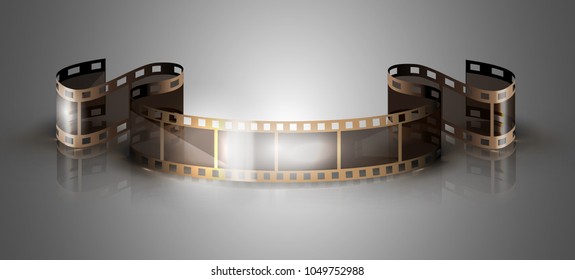 filmstrip on a gray background