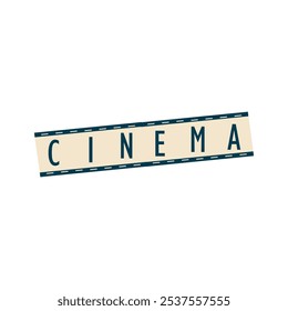 Filmstrip roll isolated on the white background. Vector illustration. Cinema object or movie element.