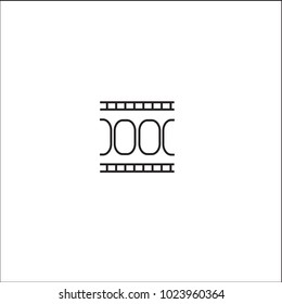 Filmstripe icon isolated on white background. Trendy filmstripe icon in flat style. Template for web site, app, ui and logo, vector illustration, eps 10
