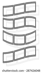 Filmstrips, film rolls vector illustration for photographic concepts.