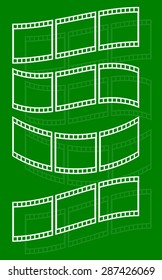 Filmstrips, film rolls vector illustration for photographic concepts.