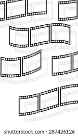 Filmstrips, film rolls vector illustration (pattern) for photographic concepts.