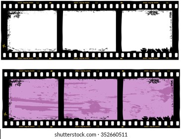 filmstrips grungy photo frames,with free copy space