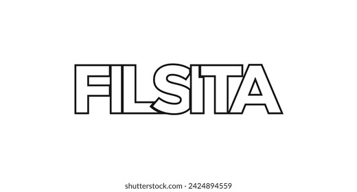 Filsita in the Ethiopia emblem for print and web. Design features geometric style, vector illustration with bold typography in modern font. Graphic slogan lettering isolated on white background.