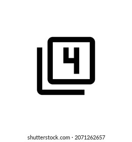 filter 4 Icon. Flat style design isolated on white background. Vector illustration