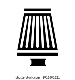 filter air cleaner accessory glyph icon vector. filter air cleaner accessory sign. isolated contour symbol black illustration