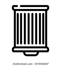 filter air cleaning device part line icon vector. filter air cleaning device part sign. isolated contour symbol black illustration