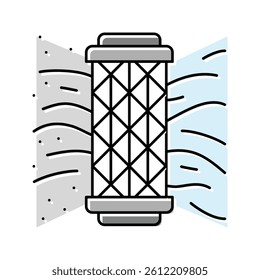 filter air color icon vector. filter air sign. isolated symbol illustration