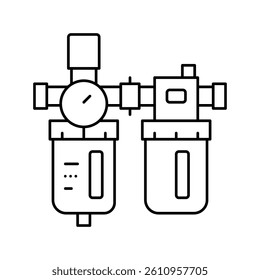 filter of air compressor line icon vector. filter of air compressor sign. isolated contour symbol black illustration