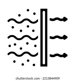 filter air glyph icon vector. filter air sign. isolated symbol illustration