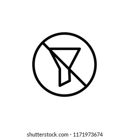 filter ban icon. Element of prohibition sign for mobile concept and web apps icon. Thin line icon for website design and development, app development. Premium icon