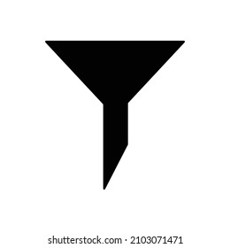 Filter black silhouette icon. Vector.