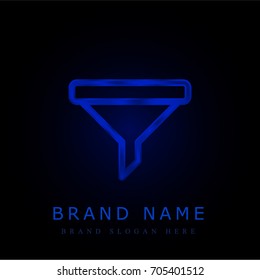 Filter blue chromium metallic logo