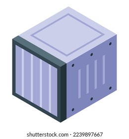 Filter box icon isometric vector. Clean air. Cool health
