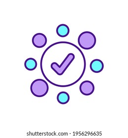 Filter bubble effect RGB color icon. Social media feed. Affecting data quality. Personalized web experience. Intellectual isolation. Info blindness. Content algorithms. Isolated vector illustration