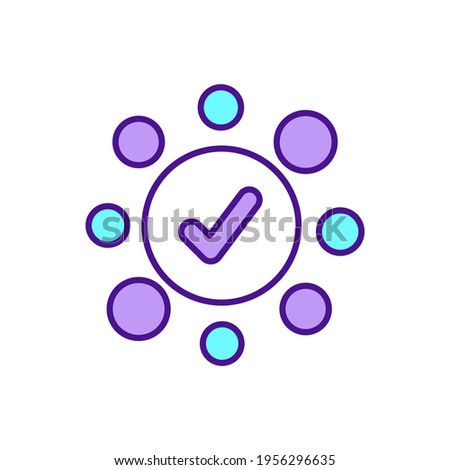 Filter bubble effect RGB color icon. Social media feed. Affecting data quality. Personalized web experience. Intellectual isolation. Info blindness. Content algorithms. Isolated vector illustration