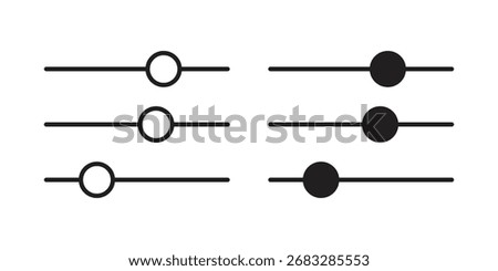 Filter Button icon clipart and lineart vector symbols