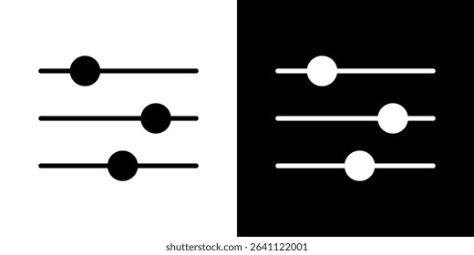 Filter Button icon symbols. Vector illustration.