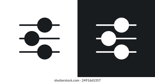 Icono de Vector de Botón Filtrar establecido en estilo sólido.